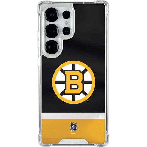 NHL Boston Bruins Jersey Galaxy S25 Ultra Clear Case
